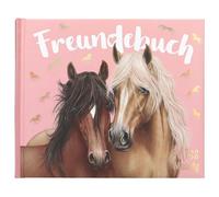 Depesche 13198 Miss Melody Rosa, con Motivo di Cavalli e Pony in Oro, Libro dell'amicizia con 108 Pagine da Scrivere e Decorare, Multicolore