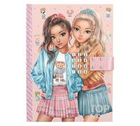 Depesche 13229 TOPModel Team Teddy-Diario con codice numerico e sonoro, Libro con Motivo del Modello e 80 Pagine a Righe e illustrate a Colori, Multicolore, One Size