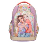 Depesche 13285 TOPModel Girl Power Beige e Viola, con Motivo a Modella e Lotti Colorati, Zaino Scuola con Bretelle Regolabili, Multicolore, One Size