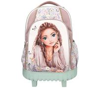 Depesche Zaino trolley scuola TOPModel Summer Feeling rosa e verde con manico telescopico e ruote