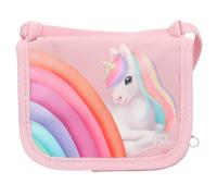 Depesche 13339 Ylvi Farbwolke - Marsupio Rosa con Motivo Unicorno e Arcobaleno, Borsa a Tracolla con Chiusura a Strappo e Tanti Scomparti