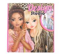 Depesche 13345 Crea Il Tuo TOPModel-Libro da colorare Design Studio, con 30 Pagine per disegnare Motivi di Modelli, Inclusi Adesivi, Stencil e Molto Altro, Multicolore