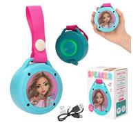 Depesche 13377 TOPModel - Mini Altoparlante in Turchese e Rosa, con Motivo da Modella e Passante per Il Fissaggio, Altoparlante Bluetooth da Viaggio, in avo di Ricarica USB-C