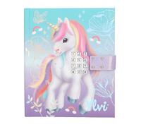 Depesche 13440 Ylvi-Diario con codice numerico, Suono e Luce, Libro in Blu e Viola, con Motivo a Unicorno e 192 Pagine a Righe e illustrate a Colori, Paper, Multicolour, One Size