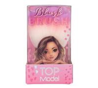 Depesche 13488 TOPModel cipria Beauty and Me, in bianco, forma di rosa, pennello morbido per fard e bronzer, Multicolore
