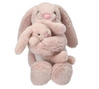 Depesche 13509 Principessa Mimi Coniglio Nelly con Coniglietto, in Rosa e con Orecchie Lunghe, Peluche con Chiusura in Velcro per aggrapparsi, Multicolore, 1 Piece