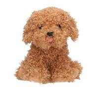Depesche 13514 TOPModel - Cane di Peluche Marrone, Alto Circa 16 cm, con Pelo Riccio e Lingua Rosa