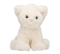 Depesche 13516 TOPModel - Gatto di Peluche Bianco, Alto Circa 16 cm con Occhi Blu e Naso Rosa