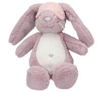 Depesche 13528 Principessa Mimi - Coniglio di Peluche Viola, con Maschera per Dormire, Orecchie Lunghe e Brillantini, Alto Circa 29 cm con Coda Bianca