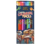 Depesche Set 10 matite colorate 13530 Dino World – astuccio e gomma su ogni matita – Multicolore