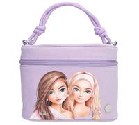 Depesche 13538 TOPModel - Astuccio per Cosmetici Beauty And Me, Borsa per Cosmetici in Rosa, con Motivo di modelle e Glitter, Specchio Incluso.