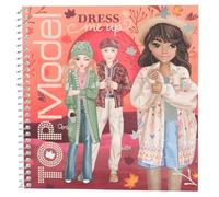 Depesche 13573 TOPModel Cosy-Libro 24 Pagine prestampate per la creazione di Outfit, Inclusi 11 Fogli di Adesivi, Paper, Multicolour, One Size