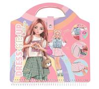 Depesche 13574 TOPModel-Libro Dress Me Up con 20 Pagine di Motivi di Ballerine prestampati da disegnare da Soli, Inclusa Carta da Disegno e 5 Fogli di Adesivi, Multicolore, 1 Piece