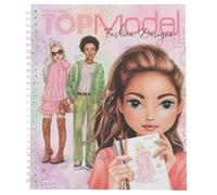 Depesche Create Your TOPModel 13582 - Libro da colorare con 40 pagine prestampate per creare abiti, quaderno da colorare per disegnare e decorare bellissimi look