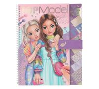 Depesche TopModel 13584 - Libro da colorare con 33 pagine prestampate per creare abiti, il set include carta, stencil, adesivi, ecc.