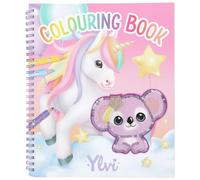 Depesche 13587 Ylvi - Libro da colorare con 40 pagine di motivi di unicorni prestampati, incl. 1 foglio di adesivi