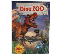 Depesche 13606 Create Your Dino Zoo-Libro 24 Pagine prestampate per Creare Motivi di Dinosauri, incl. Oltre 200 Adesivi, Multicolored, One Size