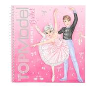Depesche 13611 TOPModel Ballet-Libro Dress Me Up con 24 Pagine di Motivi di Ballerina prestampati da disegnare da Soli, Inclusi 11 Fogli di Adesivi, Multicolore, One Size