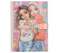 Depesche 13621 TOPModel Girl Power-Diario con codice numerico e sonoro, Libro in Rosa, con Motivo Modello e 192 Pagine a Righe, Multicolore, One Size