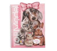 Depesche 13736 TOPModel - Carino Animals Dress Me Up - Libro di Adesivi con 24 Pagine per Animali Domestici, Inclusi 7 Lati Accessori Adesivi