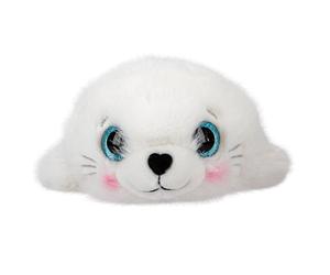 Depesche 13772 Princess Mimi - Peluche Robby la foca, con Morbida Pelliccia Bianca e Occhi Azzurri Scintillanti, Alto Circa 30 cm