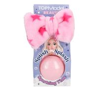 Depesche 13830 TOPModel - Bomba da bagno e fascia per capelli Beauty and Me, in rosa e rosa, fascia in peluche, additivo da bagno con effetto shimmer