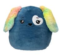 Depesche Ylvi Swoppies 13856 - Peluche a forma di cane in blu scuro, con effetto luminoso e orecchie colorate, circa 20 cm