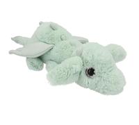 Depesche 13865 Snukis - Drago di Peluche Verde, con Morbida Pelliccia e Occhi argentati, Alto Circa 20 cm.