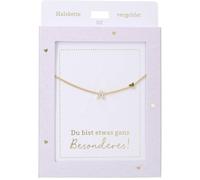 Depesche 13895.2 Collana con lettera A e cuore, placcata oro, regolabile in lunghezza (42 cm + 5 cm), regalo o piccola attenzione