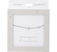 Depesche 13896.14 Bracciale in argento con ciondolo "J" e cuore, lunghezza variabile, come regalo per amici e parenti