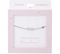 Depesche 13896.41 Bracciale in argento con simbolo dell'infinito e brillantini, lunghezza variabile come regalo per amici e parenti