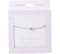 Depesche 13896.47 Bracciale in argento con 2 cuori e brillantini, lunghezza variabile come regalo per amici e parenti