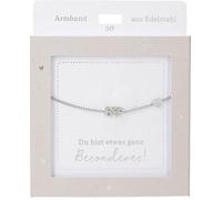Depesche 13896.49 Bracciale in argento con ciondolo "BFF" e brillantini, lunghezza variabile, come regalo per amici e parenti