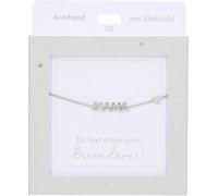 Depesche 13896.53 Bracciale in argento con "Mama" e brillantini, lunghezza variabile come regalo per amici e parenti