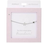 Depesche 13896.59 Bracciale in argento con stella e brillantini, lunghezza variabile come regalo per amici e parenti