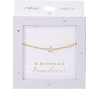 Depesche 13896.60 Bracciale in oro con stella glitterata, lunghezza variabile come regalo per amici e parenti