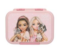 Depesche 13957 TOPModel - Scatola per Il Pranzo in Acciaio Inox, in Rosa, con Motivo di modellini, Cani e Gatti, Scatola per Il Pranzo con divisorio e Guarnizione in Silicone