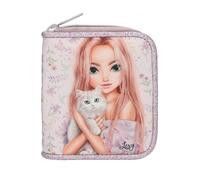 Depesche 13961 TOPModel Blooming Kitty - borsellino Viola, con Motivo Floreale e Gatto, Portafoglio con Chiusura a Pressione