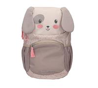 Depesche 13993 Princess Mimi - Zaino ergonomico in marrone e beige, con muso di cane, orecchie flosce applicate e motivo a pois, borsa con spalline regolabili