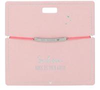 Depesche 14018.12 Bracciale con Messaggio, Piastrine in acciaio inox, con nastro colorato, lunghezza variabile, ideale come regalo per amici e parenti