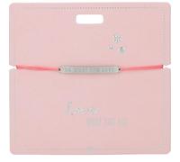 Depesche 14018.2 Bracciale con messaggio, piastrine in acciaio inox, con nastro colorato, lunghezza variabile, ideale come regalo per amici e parenti