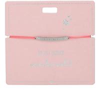 Depesche 14018.3 Bracciale con Messaggio, Piastrine in acciaio inox, con nastro colorato, lunghezza variabile, ideale come regalo per amici e parenti