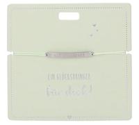 Depesche 14018.9 Bracciale con Messaggio, Piastrine in acciaio inox, con nastro colorato, lunghezza variabile, ideale come regalo per amici e parenti