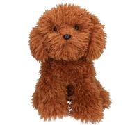 Depesche 14057 TOPModel Fur Ever Friends - Peluche Cane di Peluche, con Pelliccia riccia di Colore Marrone Scuro, Alto Circa 30 cm