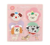 Depesche 14066 Princess Mimi - fermagli per capelli con stampa, con motivi a testa di cane, set di accessori con 4 fermagli in madreperla