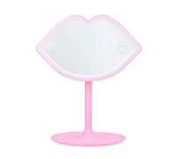 Depesche 14116 TOPModel Candy Glam - Specchio da Tavolo a LED, Specchio a Forma di Labbra con Bordo Illuminato a LED, Specchio per Il Trucco con Illuminazione in Rosa.