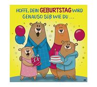 Depesche Biglietto d'auguri con musica, divertente biglietto di auguri con scritta in lingua inglese e scritta in lingua inglese Happy Birthday, con busta inclusa, 17 x 16,5 cm