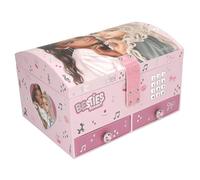 Depesche- CatLove TopModel My BFF 13724-Portagioie Grande, con Motivo Modello e Cuori, con codice, Suono e Specchio, Colore: Rosa, 13578