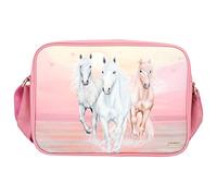Depesche Cavallo 12244 Miss Melody Sundown Rosa con Applicazioni Dorate, Borsa con Zip e Tracolla Regolabile, Multicolore