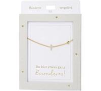 Depesche Collana da donna con ciondolo a forma di cuore, argento o oro, regolabile, 42-47 cm, in diverse varianti con simboli, lettere o segno zodiacale (50)